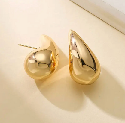 Stainless Steel Hollow Water Drop Earring for Women