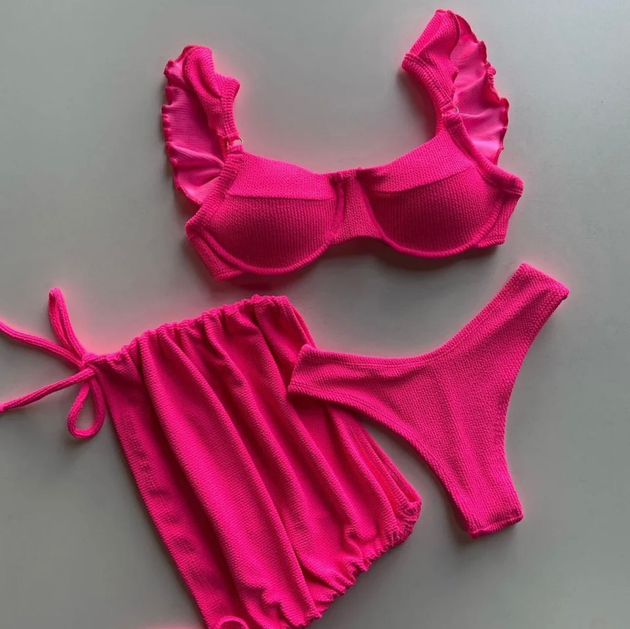 Push Up Ruffle Three Pieces bikini