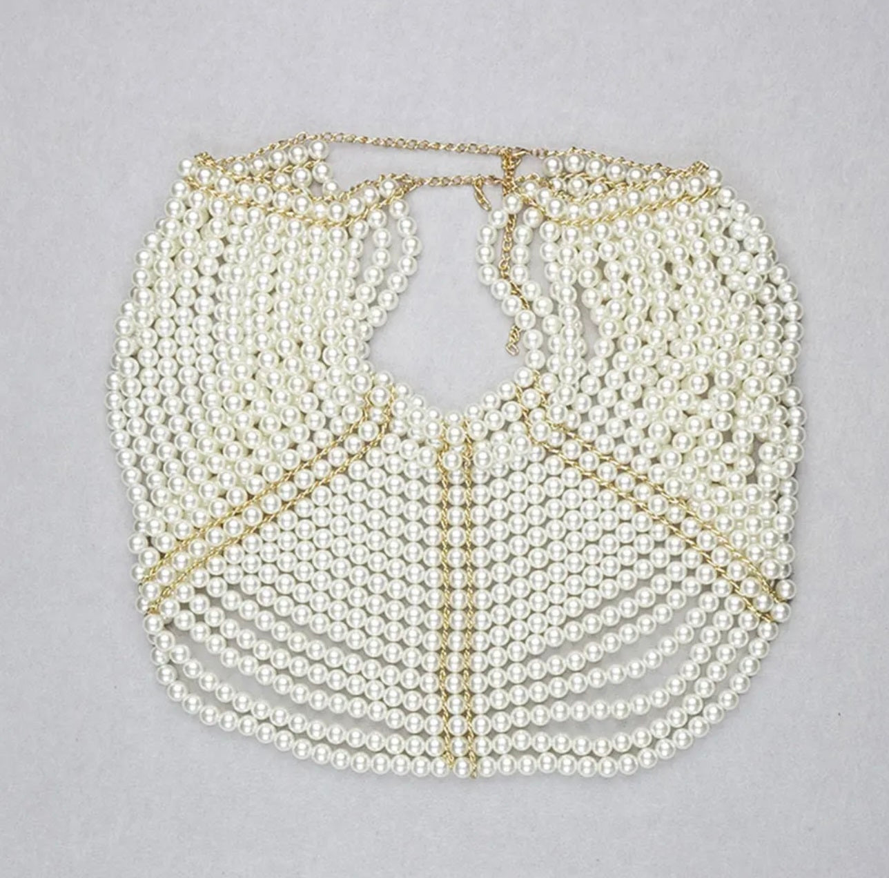 Women Round Neck Cloak Sleeve Pearl Shawl Top (preorder delivered within 3 to 4 weeks)