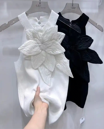 Black & White 3D Diamonds Flower