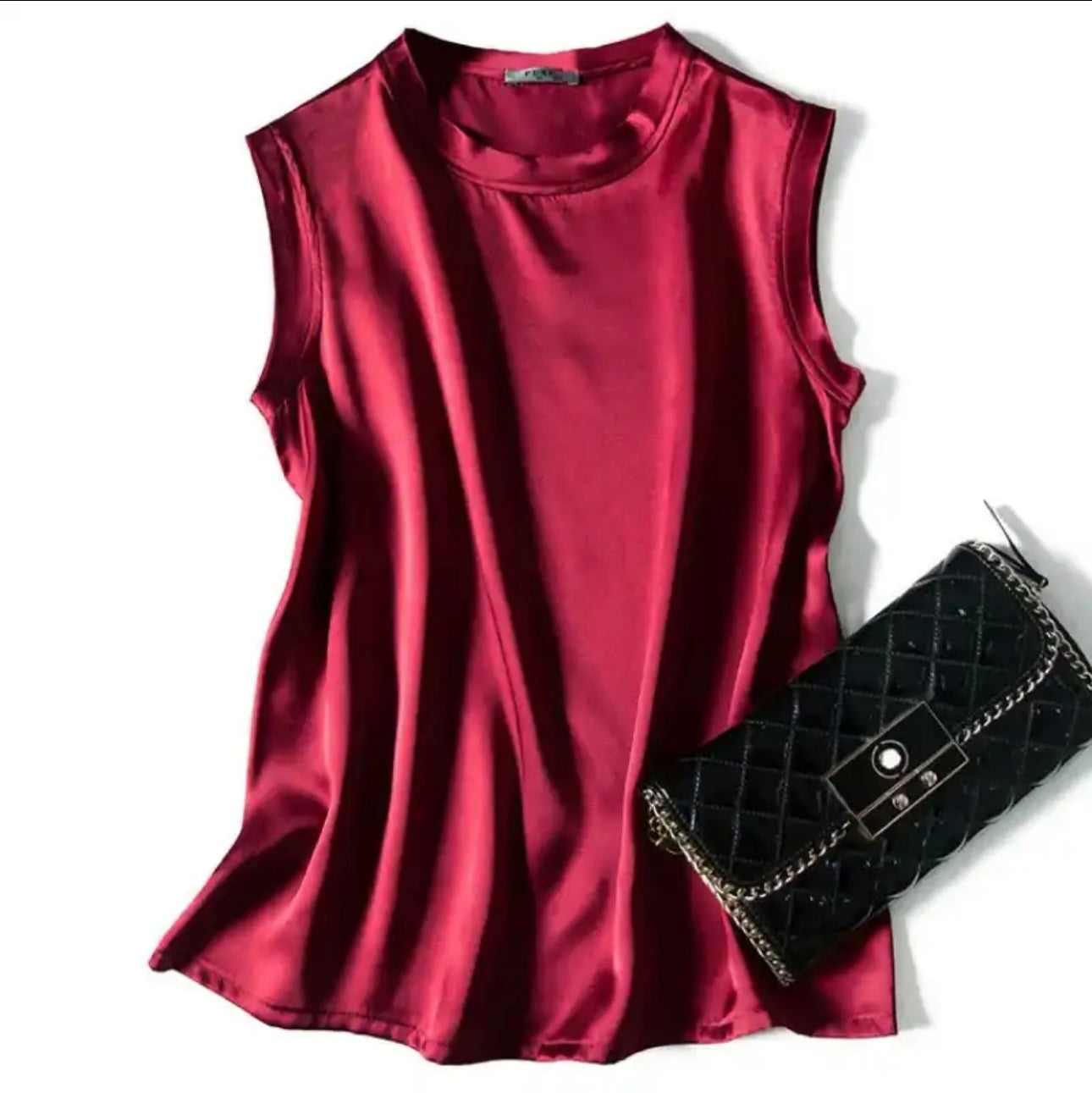 Satin Office Lady Tank Top