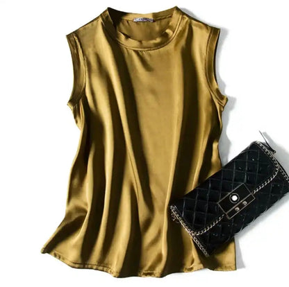 Satin Office Lady Tank Top