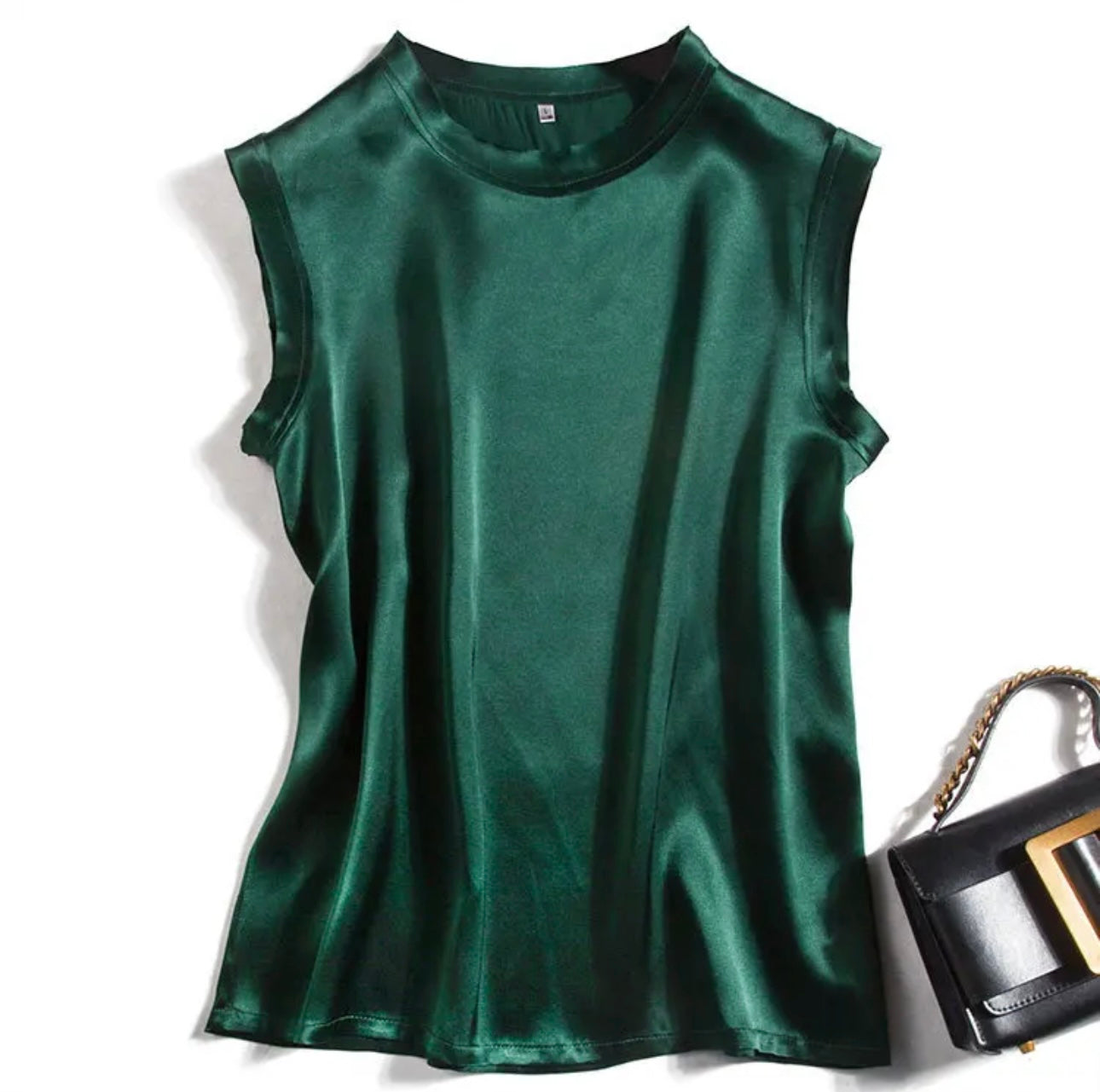 Satin Office Lady Tank Top